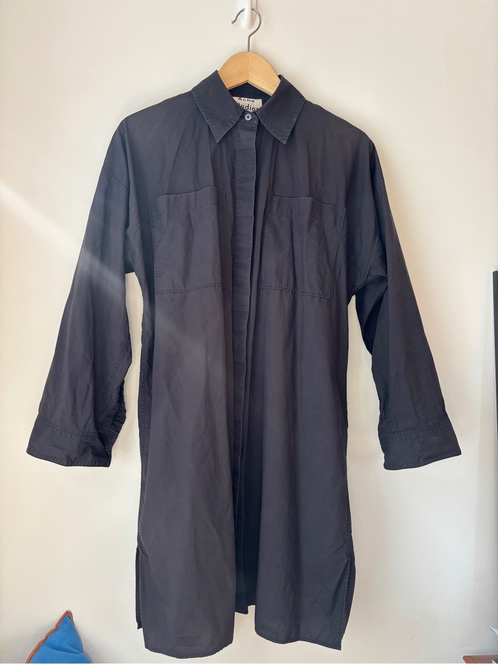 ACNE STUDIOS poplin Jacui mini shirt dress in black
